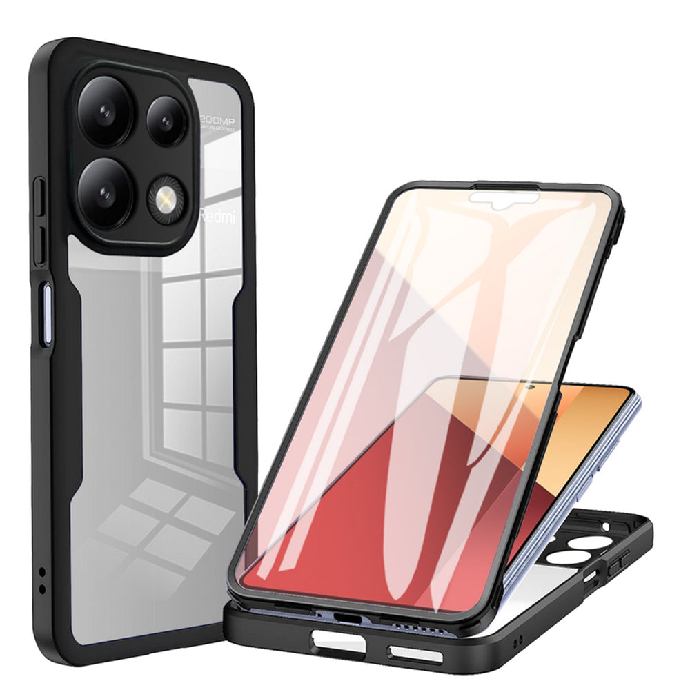 Custodia per Xiaomi Redmi Note 13 Pro 4G / Poco M6 Pro 4G, Techsuit, ColorVerse 360, Nera