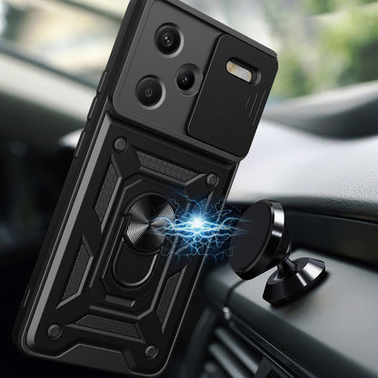 Custodia per Xiaomi Redmi Note 13 Pro+, Techsuit, CamShield, Nera