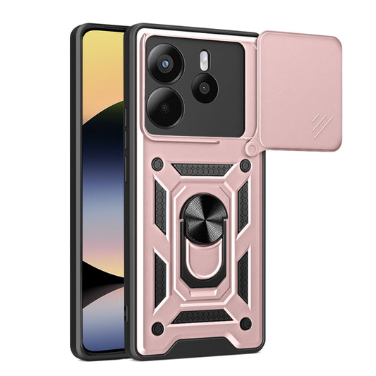 Coque pour Xiaomi Redmi Note 14 4G (Régional), Techsuit, CamShield, Rose