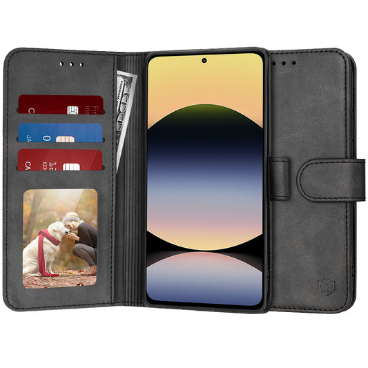 Custodia per Xiaomi Redmi Note 14 4G (Regionale), Techsuit, Diary Book, Nera