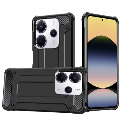 Coque pour Xiaomi Redmi Note 14 4G (Régional), Techsuit, Hybrid Armor, Noire