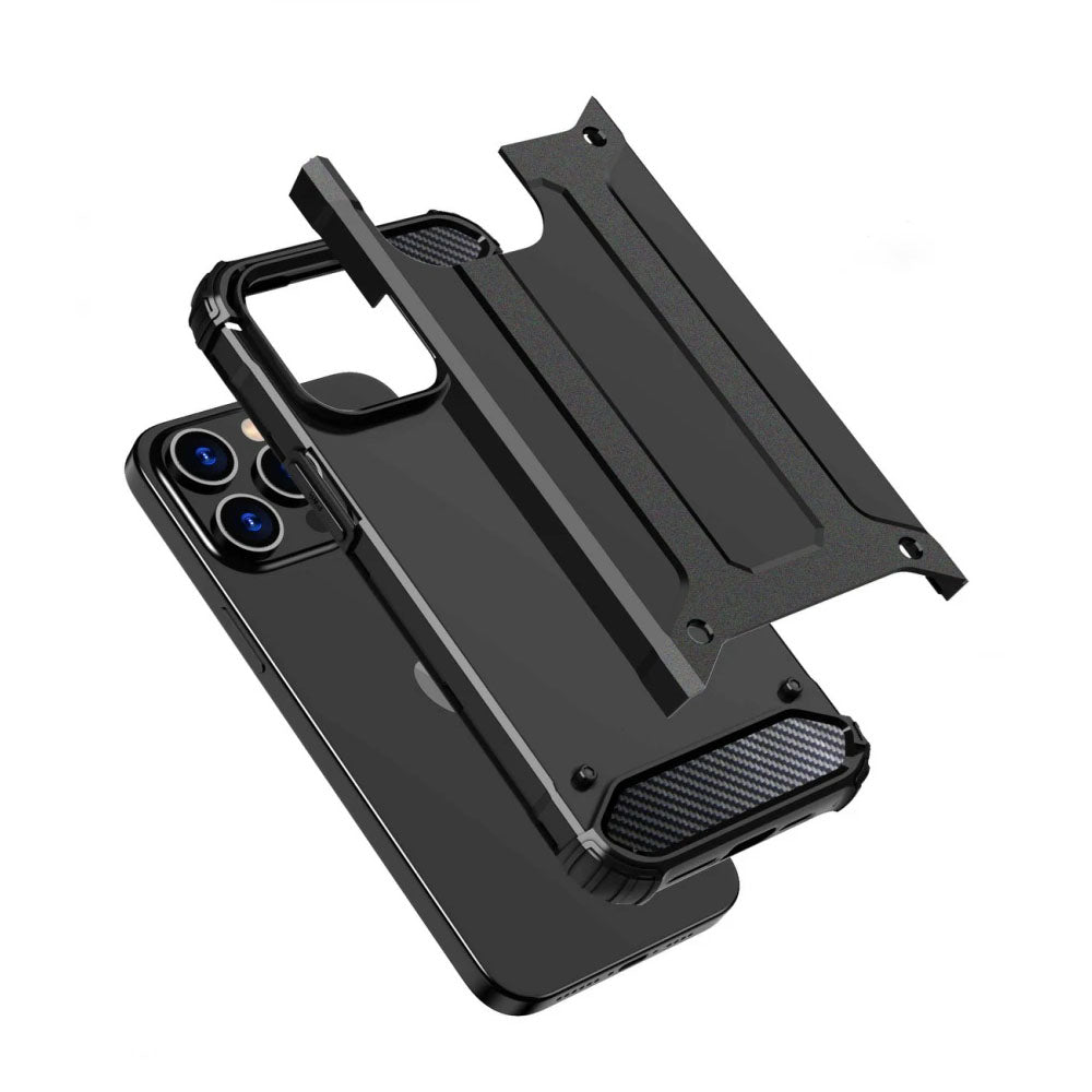 Coque pour Xiaomi Redmi Note 14 4G (Régional), Techsuit, Hybrid Armor, Noire