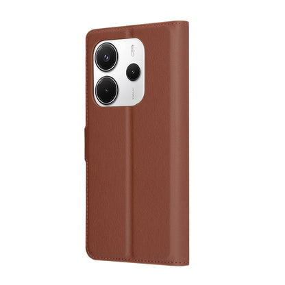 Custodia per Xiaomi Redmi Note 14 4G (Regionale), Techsuit, Leather Folio, Marrone