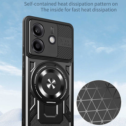 Coque pour Xiaomi Redmi Note 14 4G (Régional), Techsuit, RuggedCam, Noire