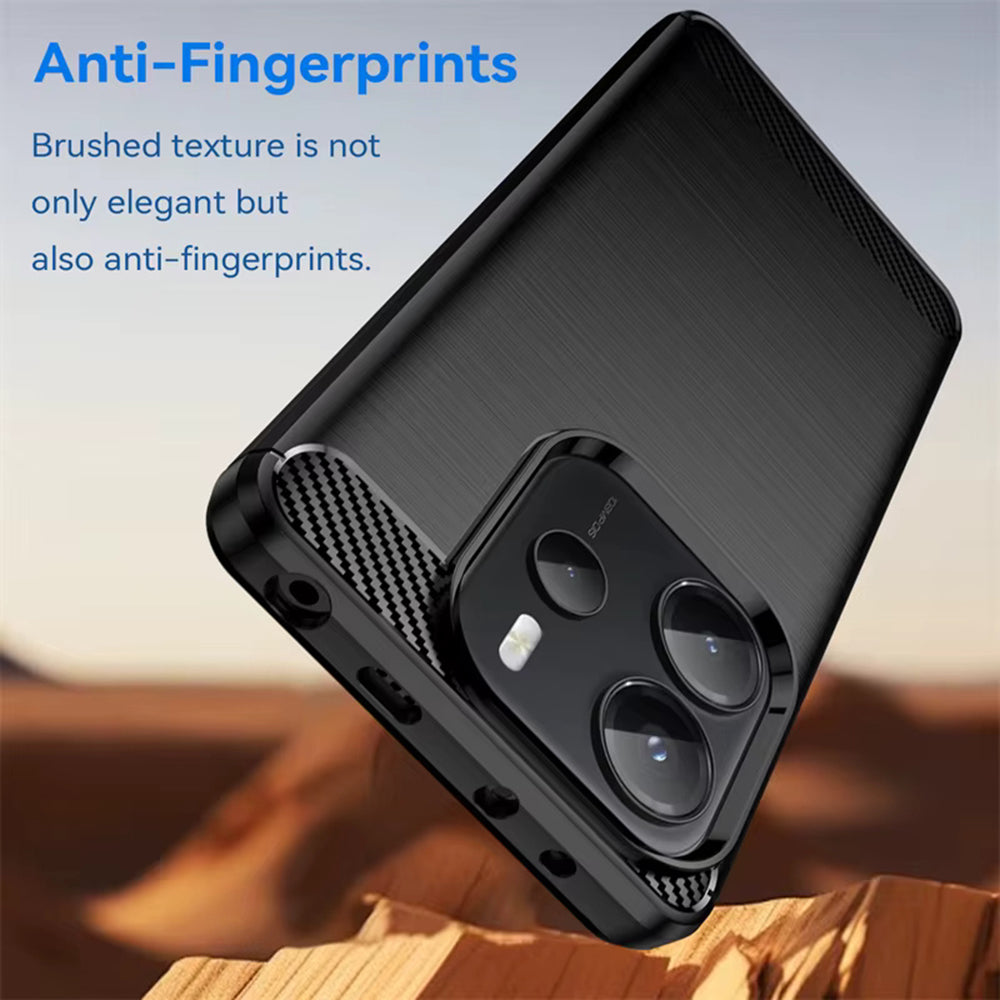 Custodia per Xiaomi Redmi Note 14 4G (Standard), Techsuit, Carbonio, Nera