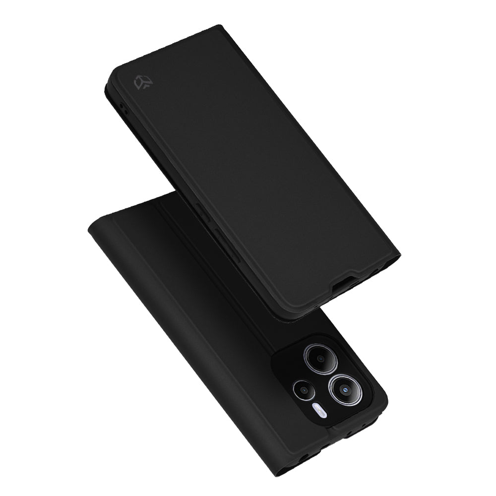 Custodia per Xiaomi Redmi Note 14 4G (Standard), Techsuit, Magskin Book, Nera