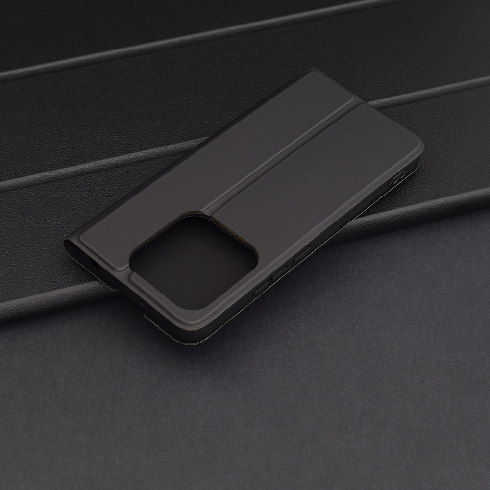 Custodia per Xiaomi Redmi Note 14 5G, Techsuit, Magskin Book, Nera