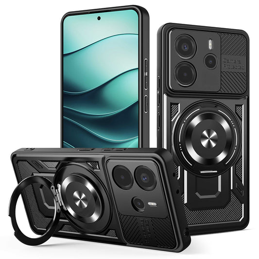 Hülle für Xiaomi Redmi Note 14 5G, Techsuit, RuggedCam, Schwarz