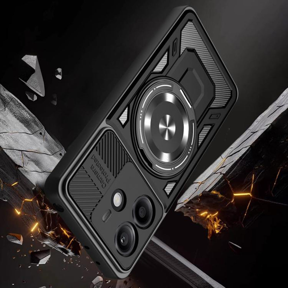Coque pour Xiaomi Redmi Note 14 5G, Techsuit, RuggedCam, Noire