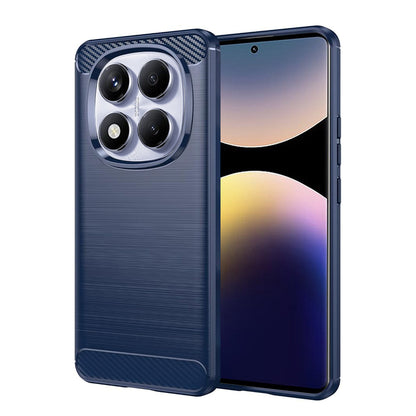 Custodia per Xiaomi Redmi Note 14 Pro 4G, Techsuit, Carbonio, Blu