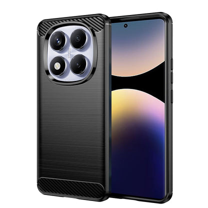 Hülle für Xiaomi Redmi Note 14 Pro 4G, Techsuit, Carbon, Schwarz