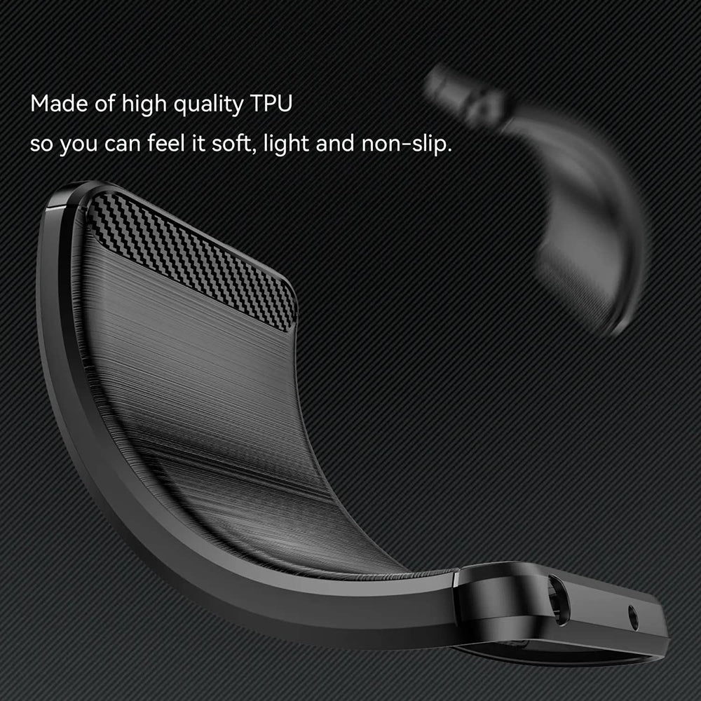 Hülle für Xiaomi Redmi Note 14 Pro 4G, Techsuit, Carbon, Schwarz