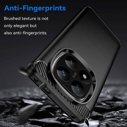 Hülle für Xiaomi Redmi Note 14 Pro 4G, Techsuit, Carbon, Schwarz