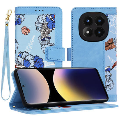 Coque pour Xiaomi Redmi Note 14 Pro 4G, Techsuit, FlipCraft, Bleu
