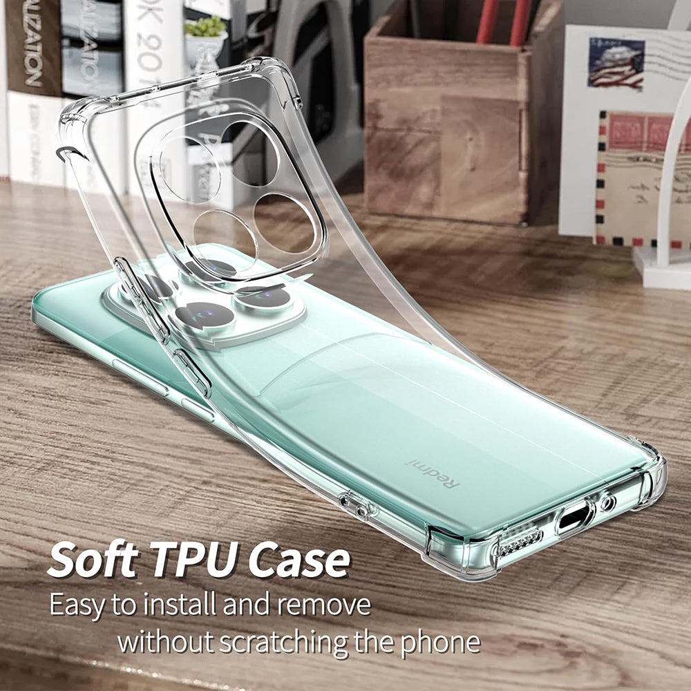 Case for Xiaomi Redmi Note 14 Pro 4G, Techsuit, Shockproof Clear, Transparent