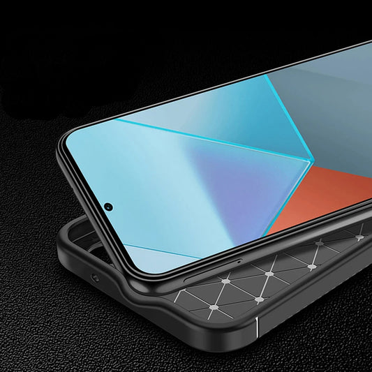 Hülle für Xiaomi Redmi Note 14 Pro+ 5G / Note 14 Pro 5G / Poco X7, Techsuit, CarbonFiber, Schwarz