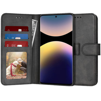 Coque pour Xiaomi Redmi Note 14 Pro+ 5G, Techsuit, Diary Book, Noire