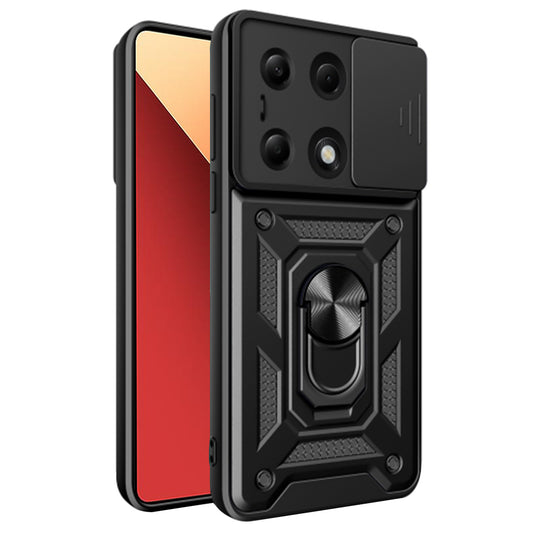 Hülle für Xiaomi Redmi Note 14S / Note 13 Pro 4G / Poco M6 Pro 4G, Techsuit, CamShield, Schwarz