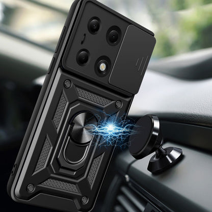 Coque pour Xiaomi Redmi Note 14S / Note 13 Pro 4G / Poco M6 Pro 4G, Techsuit, CamShield, Noire