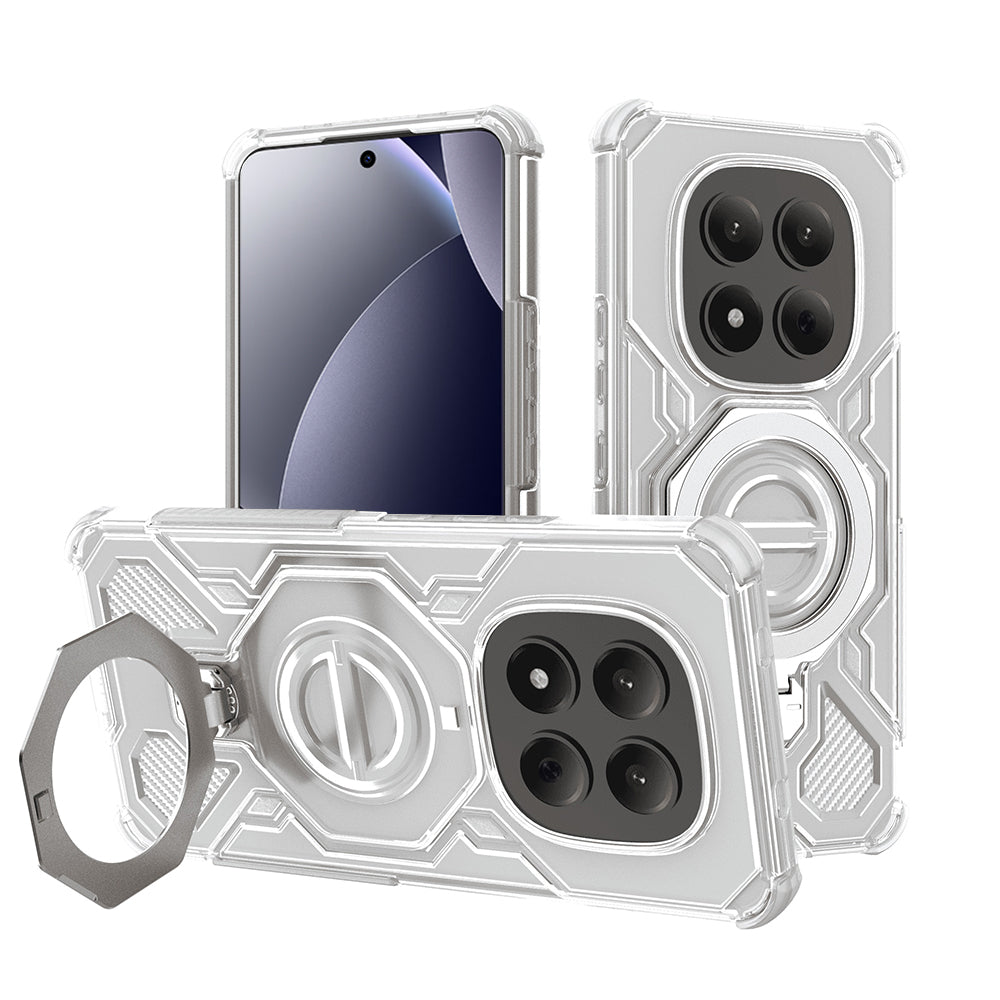 Custodia per Xiaomi Redmi Note 15 Pro 4G, Techsuit, Carbon Shield Pro, Bianca