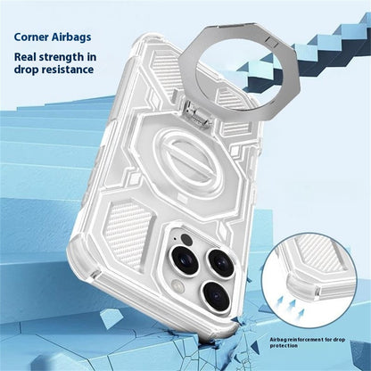 Custodia per Xiaomi Redmi Note 15 Pro 4G, Techsuit, Carbon Shield Pro, Bianca