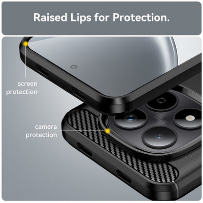 Hülle für Xiaomi Redmi Note 15 Pro 5G, Techsuit, Carbon, Schwarz