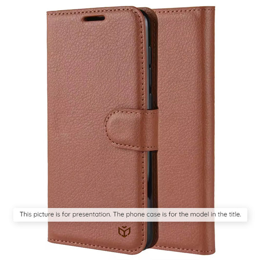 Étui pour Xiaomi Redmi Note 15 Pro 5G, Techsuit, Leather Folio, Marron