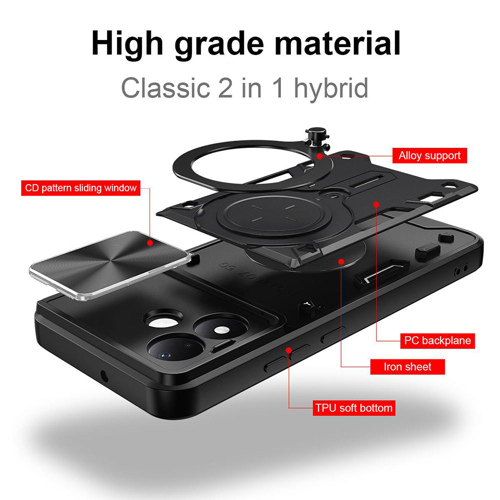 Custodia per Xiaomi Redmi Note 17 4G / Note 17 5G, Techsuit, CamGuard Pro, nera