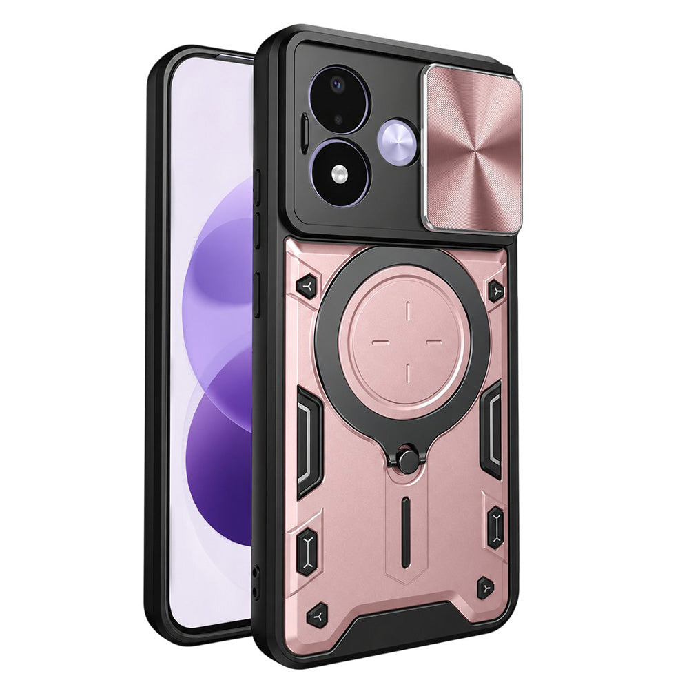 Custodia per Xiaomi Redmi Note 17 4G / Note 17 5G, Techsuit, CamGuard Pro, rosa dorato