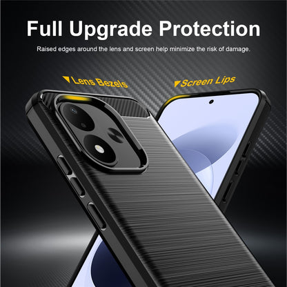 Hülle für Xiaomi Redmi Note 17 4G / Note 17 5G, Techsuit, Carbon, Schwarz