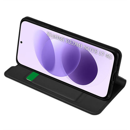 Étui pour Xiaomi Redmi Note 17 4G / Note 17 5G, Techsuit, Magskin Book, noir
