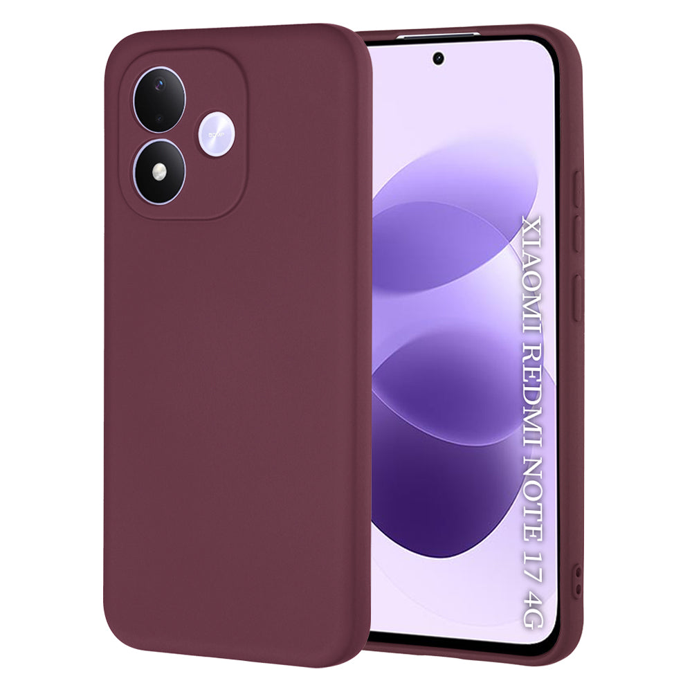 Custodia per Xiaomi Redmi Note 17 4G / Note 17 5G, Techsuit, SoftFlex, bordeaux
