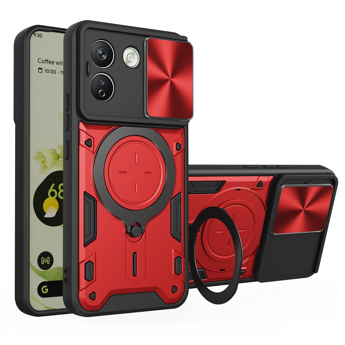 Case for Xiaomi Redmi Note 17 Pro Max, Techsuit, CamGuard Pro, Red