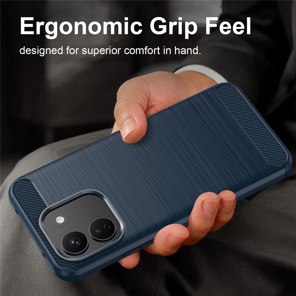 Coque pour Xiaomi Redmi Note 17 Pro Max, Techsuit, Carbon, bleue