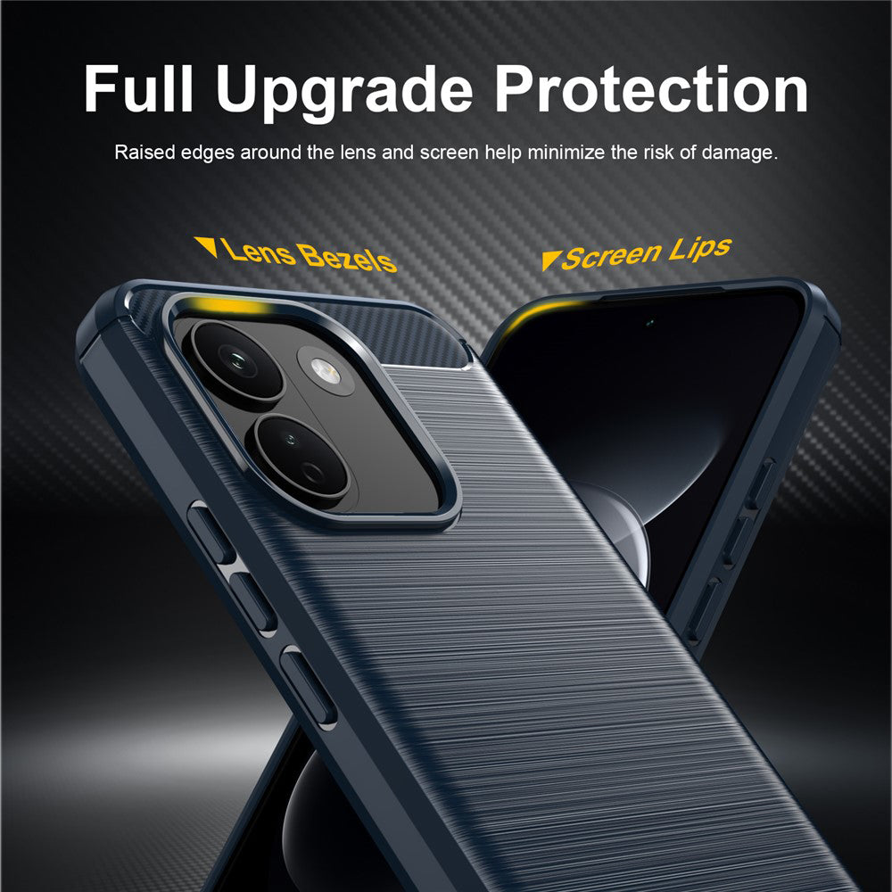 Coque pour Xiaomi Redmi Note 17 Pro Max, Techsuit, Carbon, bleue