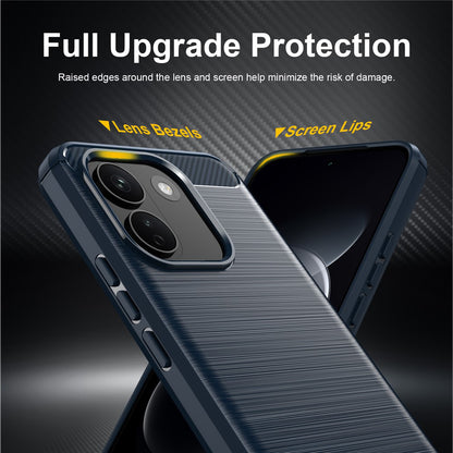 Coque pour Xiaomi Redmi Note 17 Pro Max, Techsuit, Carbon, bleue