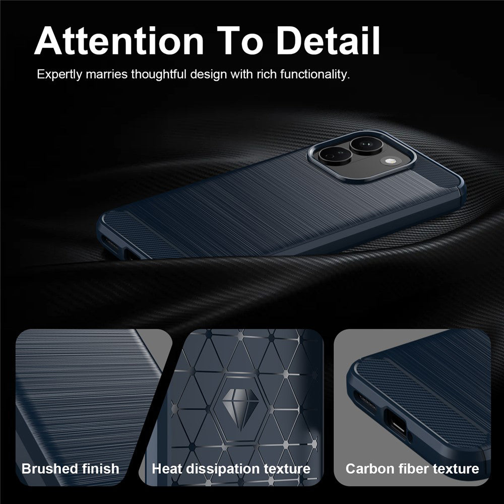 Coque pour Xiaomi Redmi Note 17 Pro Max, Techsuit, Carbon, bleue