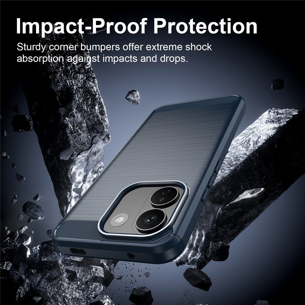 Coque pour Xiaomi Redmi Note 17 Pro Max, Techsuit, Carbon, bleue