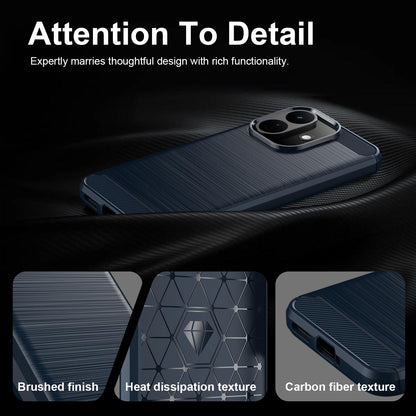 Coque pour Xiaomi Redmi Note 17 Pro, Techsuit, Carbon, bleue