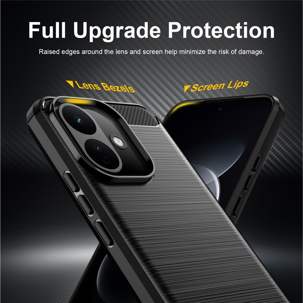 Custodia per Xiaomi Redmi Note 17 Pro, Techsuit, Carbonio, Nera