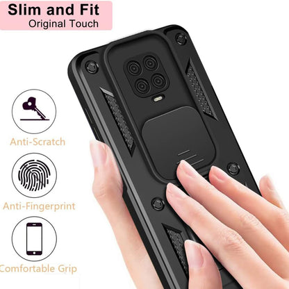 Custodia per Xiaomi Redmi Note 9S / Note 9 Pro / Note 9 Pro Max, Techsuit, CamShield, Nera
