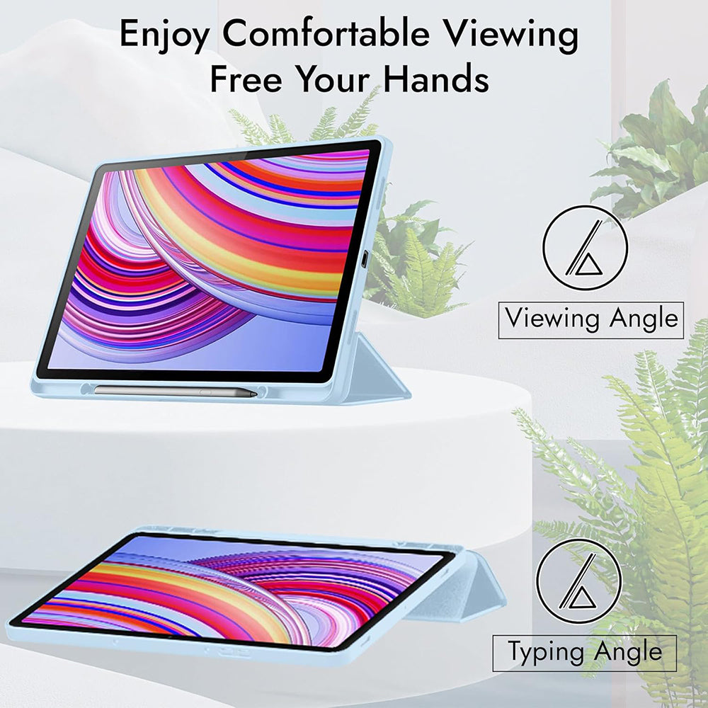 Hülle für Xiaomi Redmi Pad Pro / Pad / Pad Pro 5G, Techsuit, Flex Trifold, Marineblau