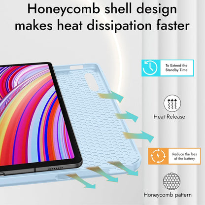Hülle für Xiaomi Redmi Pad Pro / Pad / Pad Pro 5G, Techsuit, Flex Trifold, Marineblau