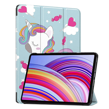 Hülle für Xiaomi Redmi Pad Pro / Pad / Pad Pro 5G, Techsuit, FoldPro Unicorn, Mehrfarbig