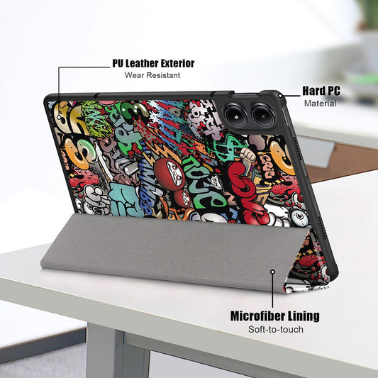 Hülle für Xiaomi Redmi Pad Pro / Pad / Pad Pro 5G, Techsuit, FoldPro Urban Vibe, Mehrfarbig