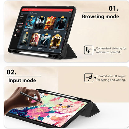 Custodia per Xiaomi Redmi Pad SE 8.7, Techsuit, Flex Trifold, Nera