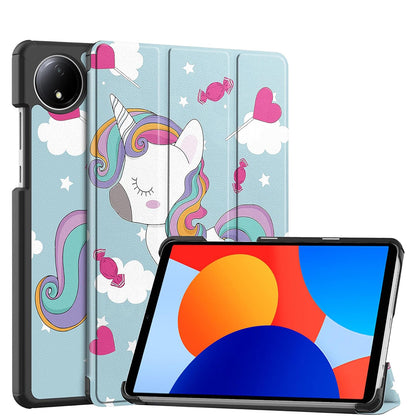Hülle für Xiaomi Redmi Pad SE 8.7, Techsuit, FoldPro Unicorn, Mehrfarbig