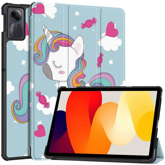 Coque pour Xiaomi Redmi Pad SE, Techsuit, FoldPro Unicorn, Multicolore