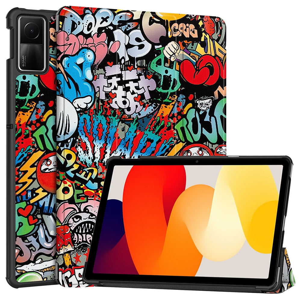 Custodia per Xiaomi Redmi Pad SE, Techsuit, FoldPro Urban Vibe, Multicolore