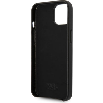 Étui pour Apple iPhone 14 Plus, Karl Lagerfeld, Logo Perforé, Noir
